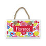 Personalised Kid’s Floral White Door Sign, thumbnail 4 of 4