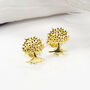 Sterling Silver And Gold Tiny Tree Stud Earring Pack, thumbnail 3 of 4