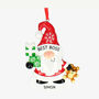 Santa Gnome Christmas Tree Decoration With Personalised Name, thumbnail 1 of 2