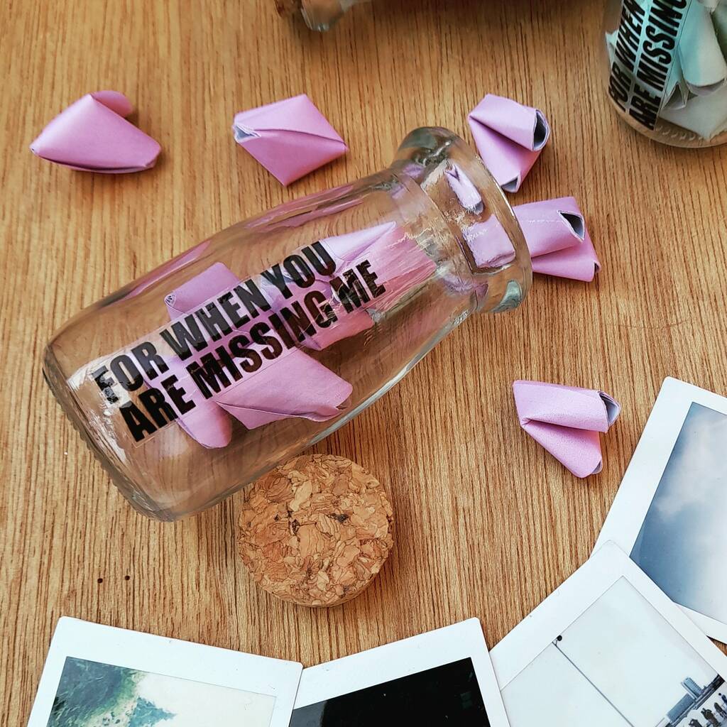 Origami 'for when you are missing me' Bottle, 1 of 8