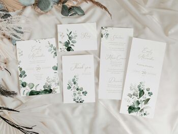 Emerald Greenery Wedding Save The Dates, 4 of 4