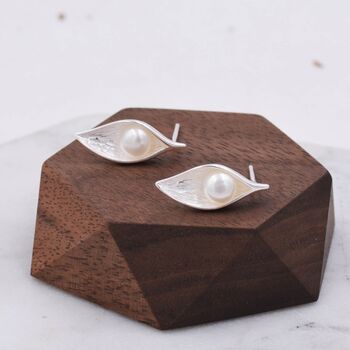 Calla Lily Flower Blossom Earrings, 3 of 12