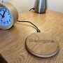Personalised Solid Cherry Wooden Wireless Charger, thumbnail 6 of 9