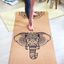 Extra Large Elephant Cork Yoga Mat, thumbnail 1 of 3