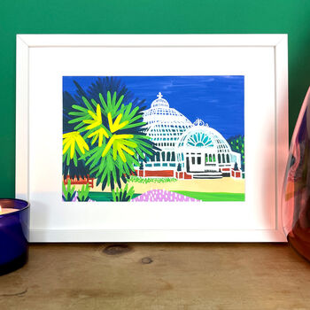 Liverpool Location Sefton Park Palm House Hand Painted Print, 2 of 4