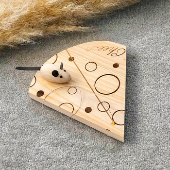 Wooden Cheese Board With Mouse Cheese Wire, 5 of 8