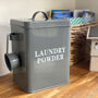 Laundry Powder Storage Tin In French Grey, thumbnail 1 of 6