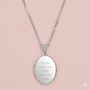 Personalised Sterling Silver Oval Locket Necklace, thumbnail 3 of 10