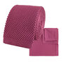 Wedding Handmade Knitted Pocket Square In Dark Pink, thumbnail 6 of 8