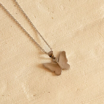 Sterling Silver Butterfly Pendant Necklace, 4 of 6