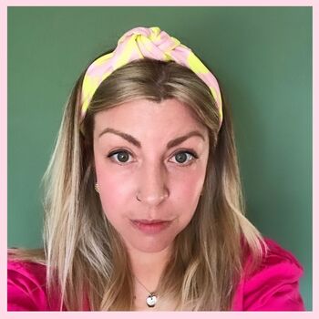 Love Pink And Yellow Knot Headband, 4 of 7