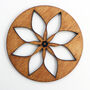Wooden Coasters With Flower Design, thumbnail 2 of 3