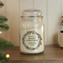 Personalised Christmas Wreath Candle For Family, thumbnail 1 of 2