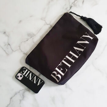 Black Leather Personalised iPhone Case, 2 of 6