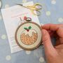 Christmas Pudding Decoration Embroidery Kit, thumbnail 1 of 3