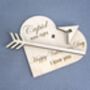 Cupid's Arrow Heart Wood Valentine's Card, thumbnail 4 of 5