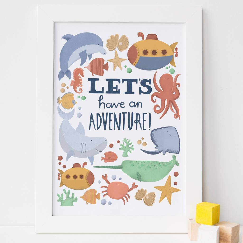 'adventure' nursery print by lauren radley | notonthehighstreet.com