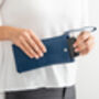 Personalised Navy Clutch Bag, thumbnail 2 of 3