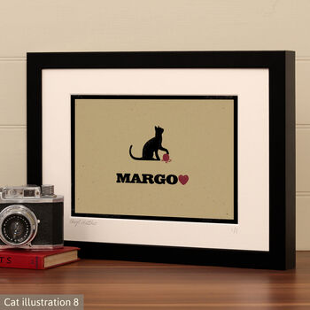 Personalised Cat Lover Gift Print For One Or Two Cats, 10 of 12