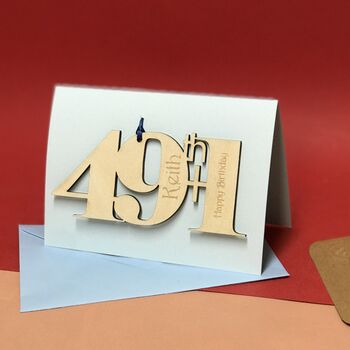 Personalised 49+One Birthday Card, 6 of 6