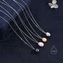 Natural Pearl Necklace In Sterling Silver, thumbnail 6 of 10