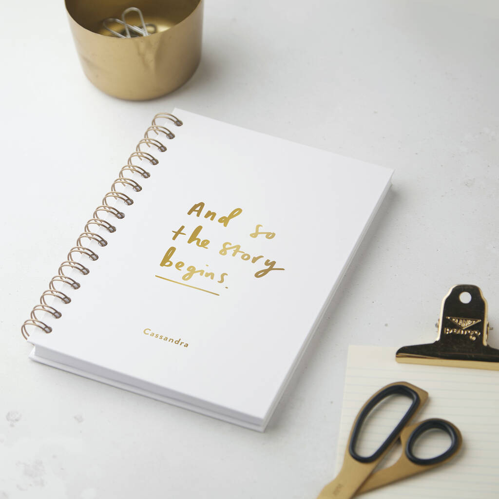 So The Story Begins Hardback Personalised Notebook By Old English Company