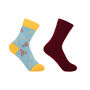 Tri Blue And Classic Burgundy Women's Socks Bundle, thumbnail 1 of 4
