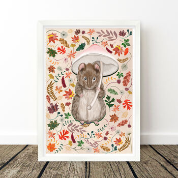 Woodland Mouse Nursery Print, 9 of 12