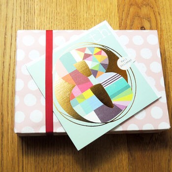Gold Foiled Number Eight Card, 5 of 5