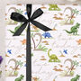 Three Sheets Of Dinosaur 2nd Birthday Wrapping Paper, thumbnail 1 of 2