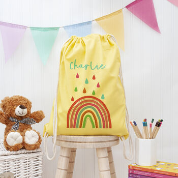 Personalised Children's Rainbow Pe Kit Bag, 5 of 12