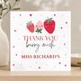 Strawberry Thank You Teacher Card, Berry Much Pun End Of Term Card, Teacher Appreciation, thumbnail 3 of 3
