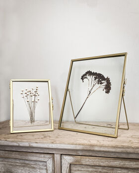 Gold Antique Pressed Flower Frame: Natural Daisies, 4 of 7