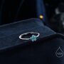 Sterling Silver Adjustable Forget Me Not Flower Ring, thumbnail 1 of 10