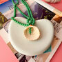 Green Beaded Shell Necklace, thumbnail 3 of 7