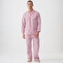 Men's 'St James Red' Pinstripe Crisp Cotton Pyjama Set, thumbnail 1 of 4