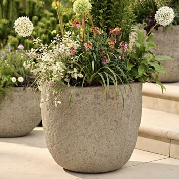 Round Ficonstone Garden Planter, 3 of 5
