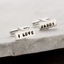 Personalised Silver Rectangle Cufflinks, thumbnail 7 of 9