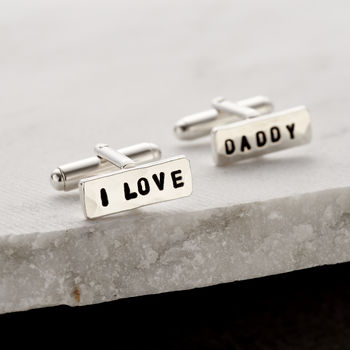Personalised Silver Rectangle Cufflinks, 7 of 9
