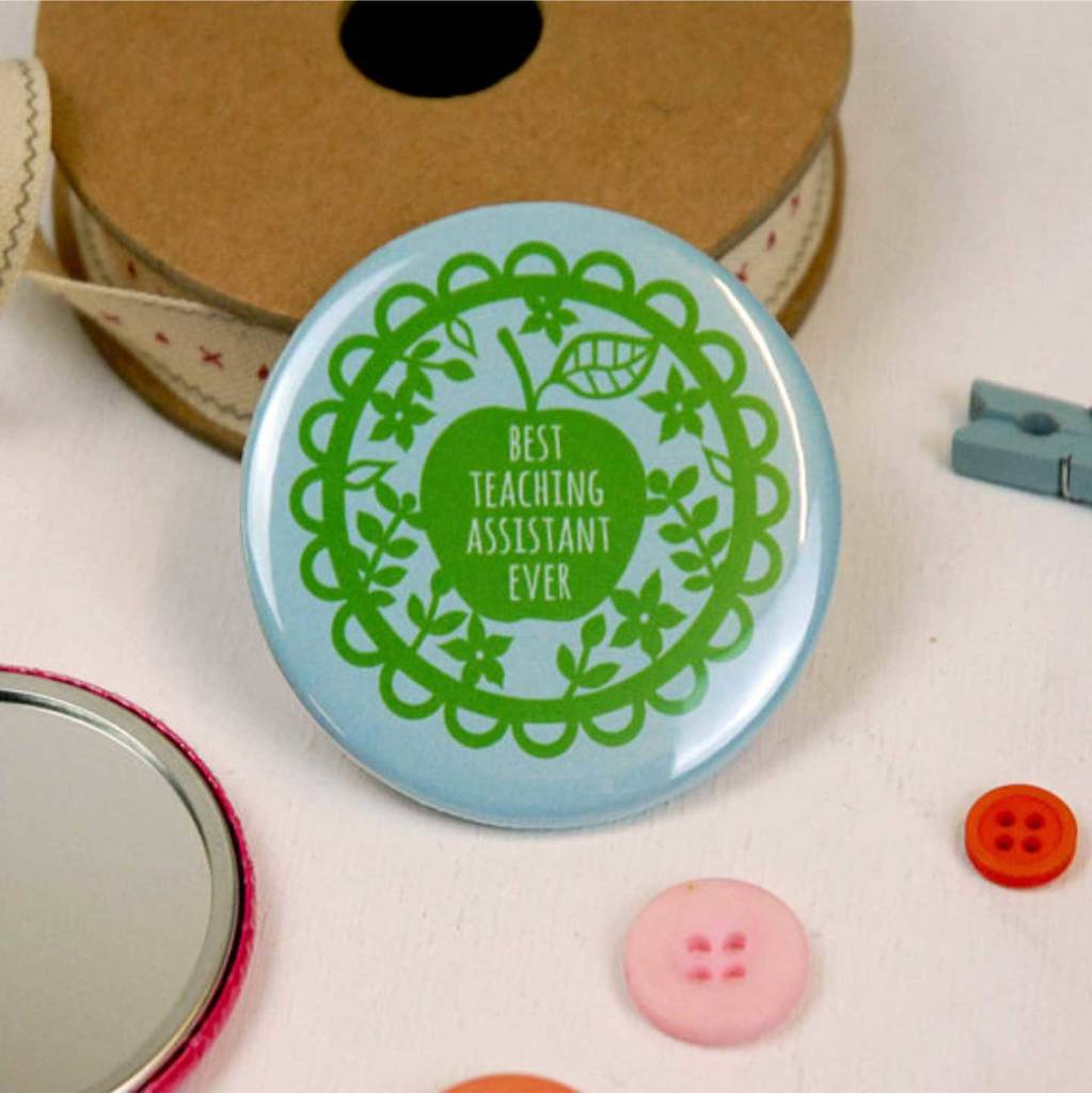 Papercut Style Best Teaching Assistant Pocket Mirror By Pogofandango 