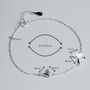 Sterling Silver Butterfly Charm Bracelet, thumbnail 2 of 5