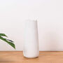 White Ceramic Flower Vase, thumbnail 3 of 8