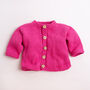 Baby Cotton Cardigan Easy Knitting Kit, thumbnail 2 of 9