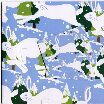 Christmas Rabbit Wrapping Paper, 2 of 4