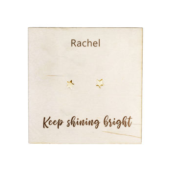'Keep Shining Bright' Star Stud Earrings, 4 of 9
