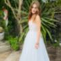 Maryanne In White + Blush Teen Bridesmaid, thumbnail 2 of 12