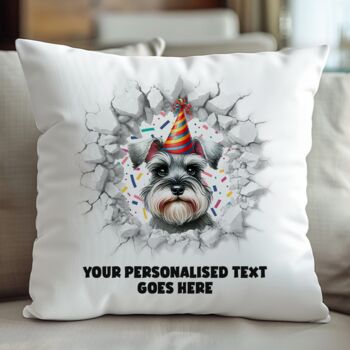 Personalised Schnauzer Birthday Break Through, 6 of 9