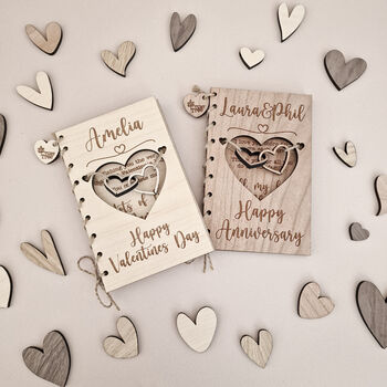 Personalised Wooden Valentine’s Card – Keepsake Gift, 8 of 9