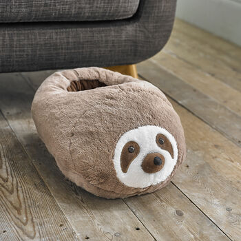 Microwavable Sloth Foot Warmer Cozy Heated Slippers For Kids And Adults, 3 of 3