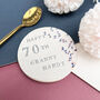 Personalised Floral Milestone Birthday Coaster, thumbnail 4 of 8